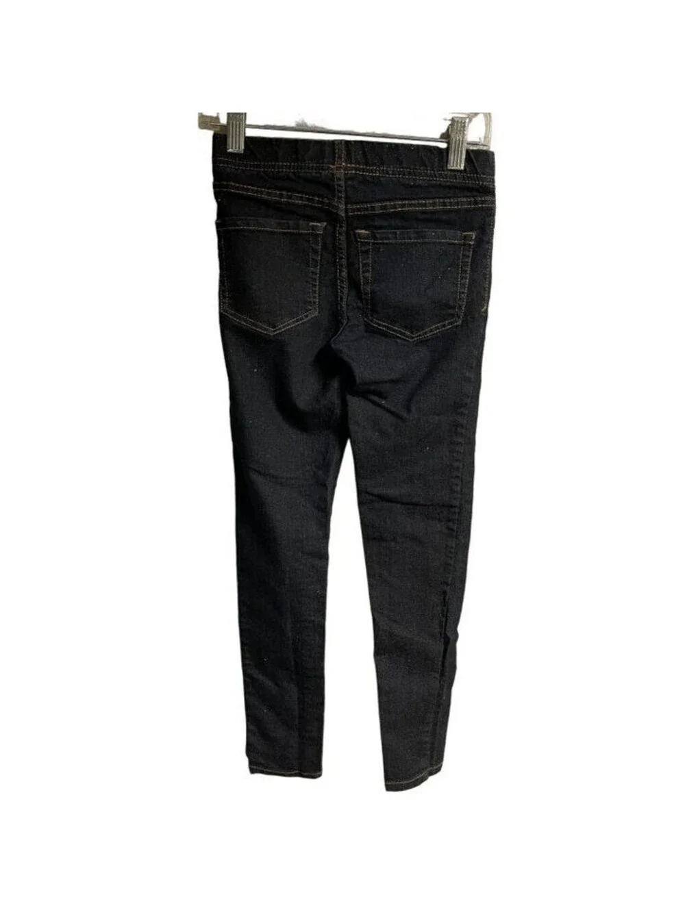 Cherokee Girls Dark Wash Denim Glitter Jeggings Skinny Elastic Waist Size 7